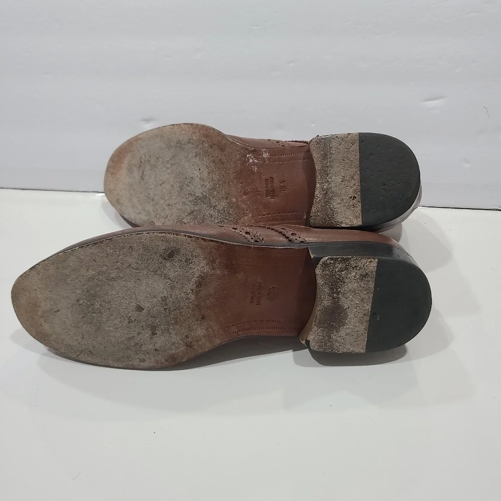 Brooks Brothers Wingtip Oxford Brown Leather Men's Dress Shoes Sz.10.5